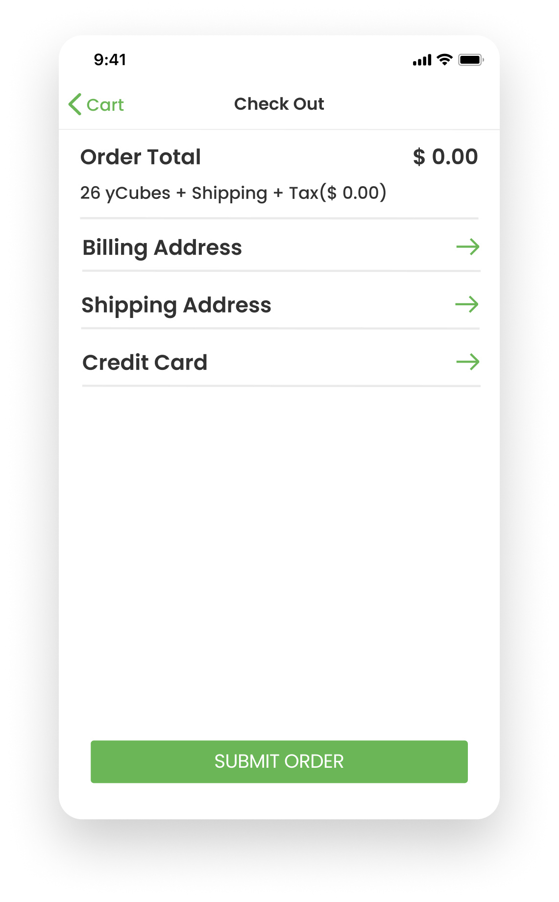 Legacy Gardyn shop: checkout.